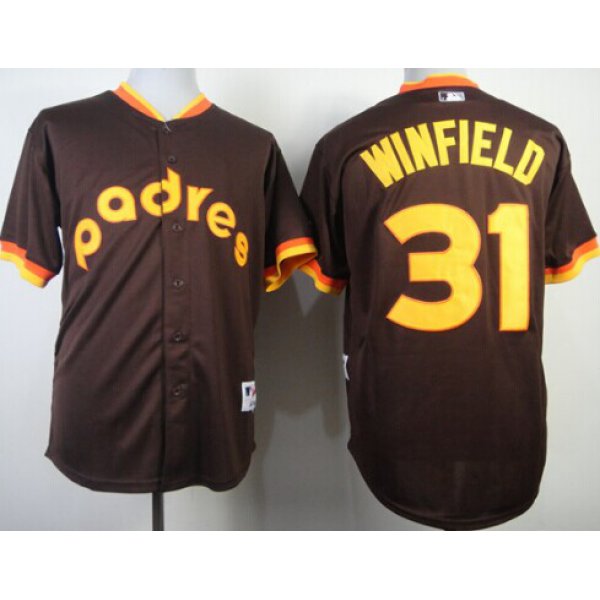 San Diego Padres #31 Dave Winfield 1984 Brown Jersey