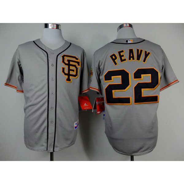 San Francisco Giants #22 Jake Peavy Gray SF Edition Jersey