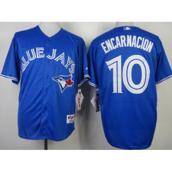 Toronto Blue Jays #10 Edwin Encarnacion Blue Jersey