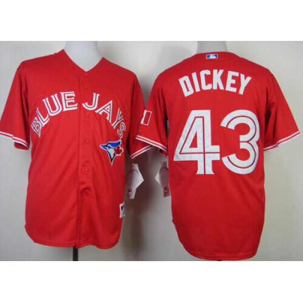 Toronto Blue Jays #43 R.A. Dickey Red Jersey