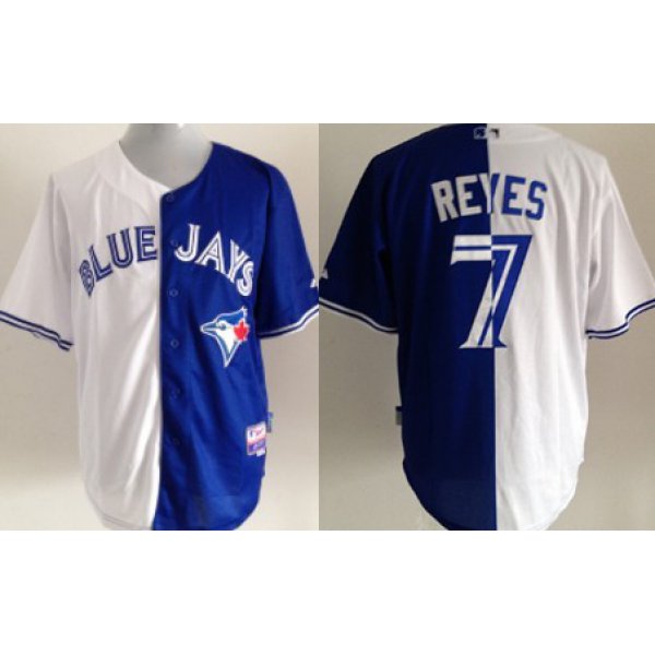 Toronto Blue Jays #7 Jose Reyes White/Blue Two Tone Jersey