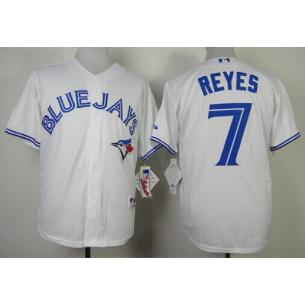 Toronto Blue Jays #7 Jose Reyes White Jersey