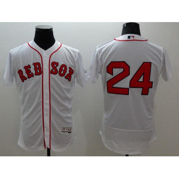 Men's Boston Red Sox #24 David Price White Flexbase 2016 MLB Player Jersey