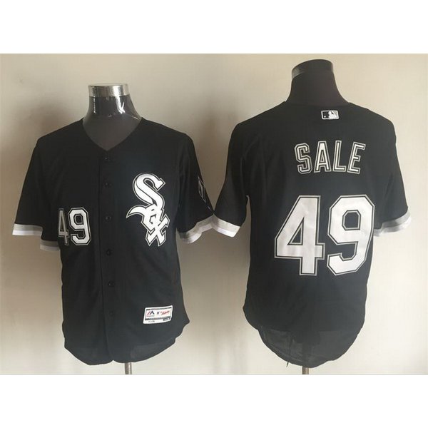 Men's Chicago White Sox #49 Chris Sale Black 2016 Flexbase Majestic Baseball Jersey