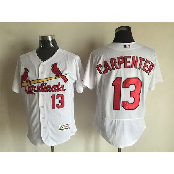 Men's St. Louis Cardinals #13 Matt Carpenter White 2016 Flexbase Majestic Baseball Jersey