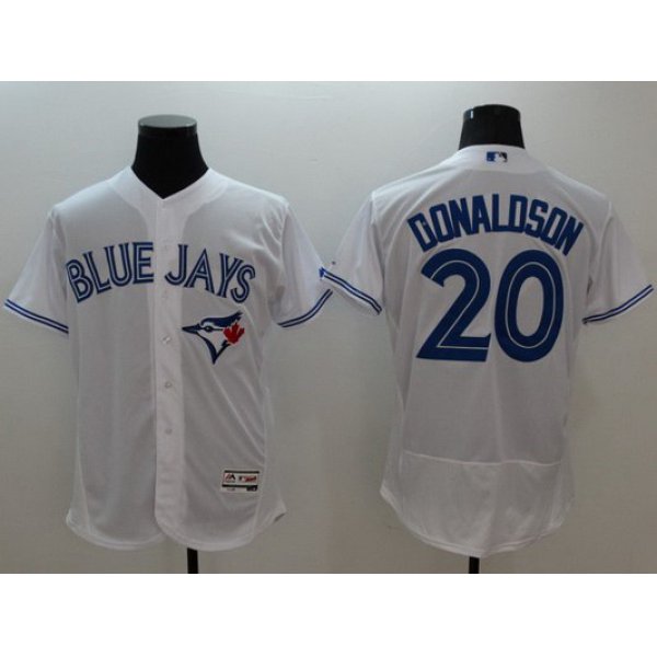 Men's Toronto Blue Jays #20 Josh Donaldson White Flexbase 2016 MLB Player Jersey