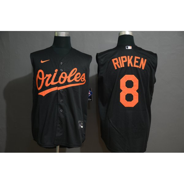 Men's Baltimore Orioles #8 Cal Ripken Jr. Black 2020 Cool and Refreshing Sleeveless Fan Stitched MLB Nike Jersey
