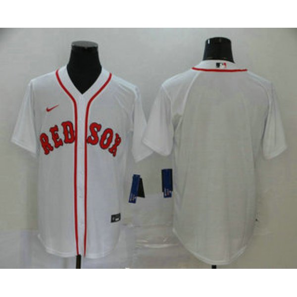 Men's Boston Red Sox Blank White Stitched MLB Cool Base Nike Jersey