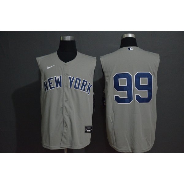 Men's New York Yankees #99 Aaron Judge Grey 2020 Cool and Refreshing Sleeveless Fan Stitched MLB Nike Jersey