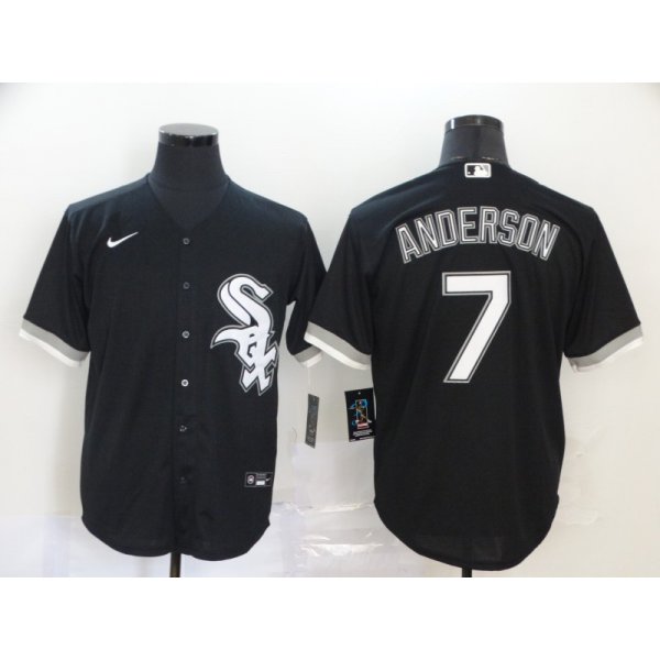Men's Chicago White Sox #7 Tim Anderson Black Stitched MLB Cool Base Nike Jersey