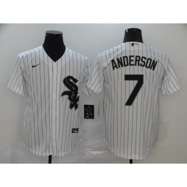 Men's Chicago White Sox #7 Tim Anderson White Stitched MLB Cool Base Nike Jersey