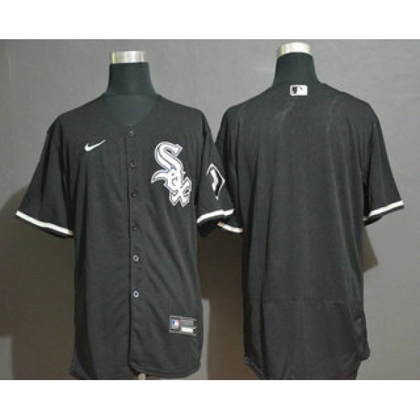 Men's Chicago White Sox Blank Black Stitched MLB Flex Base Nike Jersey