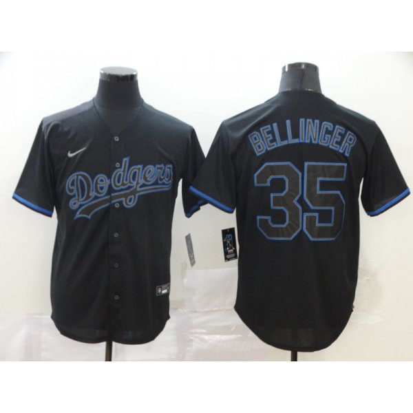 Men's Los Angeles Dodgers #35 Cody Bellinger Lights Out Black Fashion Stitched MLB Cool Base Nike Jersey
