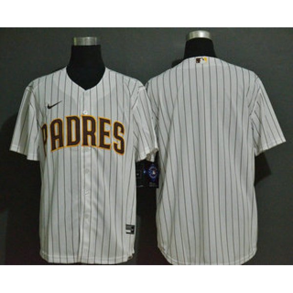 Men's San Diego Padres Blank White Stitched MLB Cool Base Nike Jersey