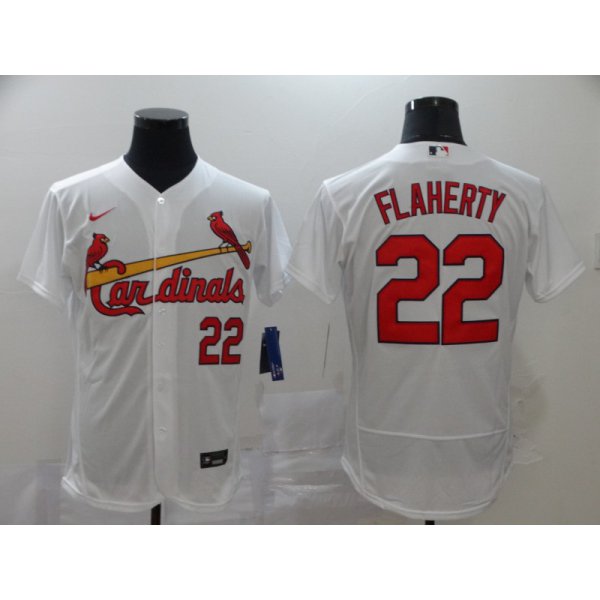 Men's St. Louis Cardinals #22 Jack Flaherty White Stitched MLB Flex Base Nike Jersey