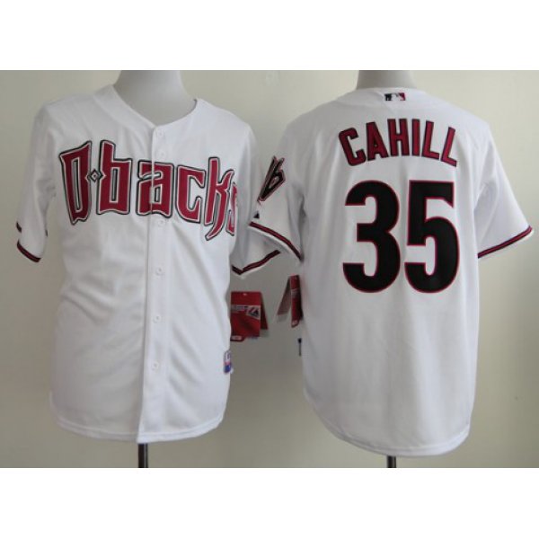 Arizona Diamondbacks #35 Trevor Cahill White Jersey