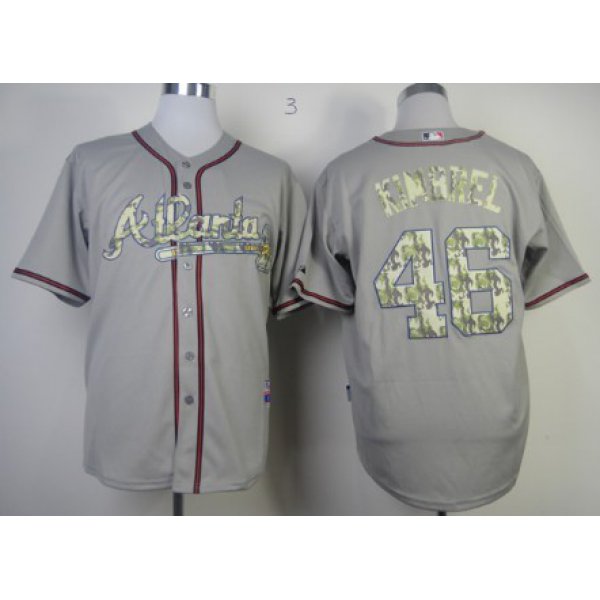 Atlanta Braves #46 Craig Kimbrel Gray With Camo Jersey