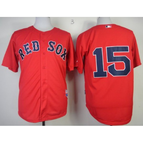 Boston Red Sox #15 Dustin Pedroia Red Jersey