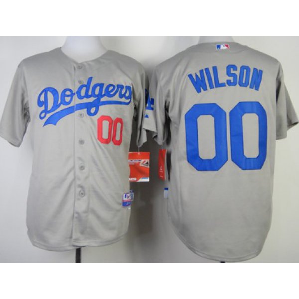 Los Angeles Dodgers #00 Brian Wilson 2014 Gray Jersey