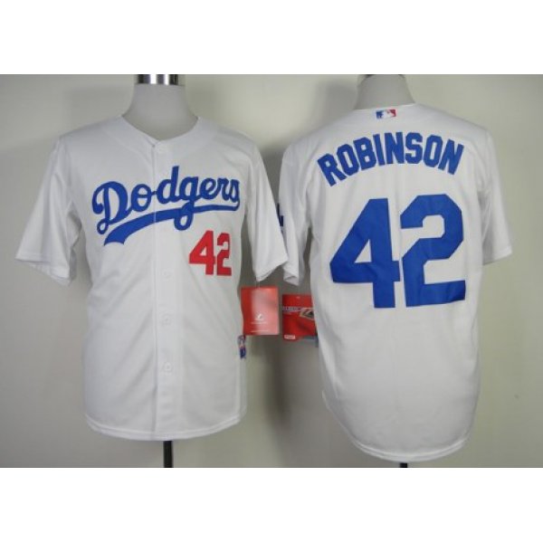 Los Angeles Dodgers #42 Jackie Robinson White Cool Base Jersey