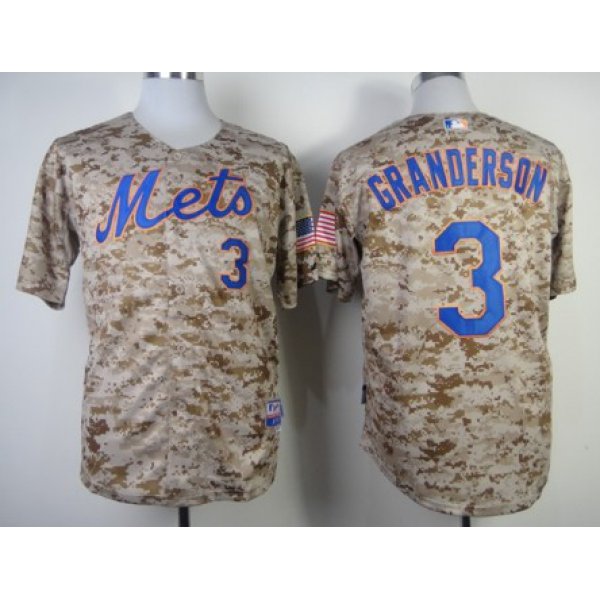 New York Mets #3 Curtis Granderson 2014 Camo Jersey