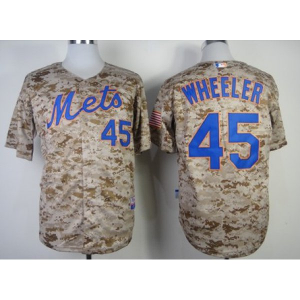 New York Mets #45 Zack Wheeler 2014 Camo Jersey