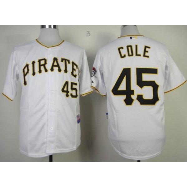Pittsburgh Pirates #45 Gerrit Cole White Jersey