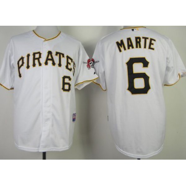 Pittsburgh Pirates #6 Starling Marte White Jersey