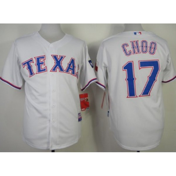 Texas Rangers #17 Shin-Soo Choo 2014 White Jersey