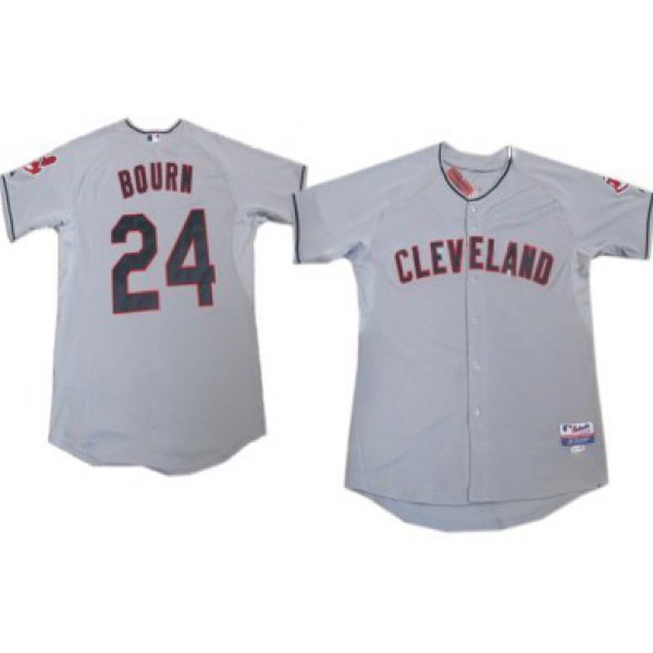 Cleveland Indians #24 Michael Bourn Gray Jersey