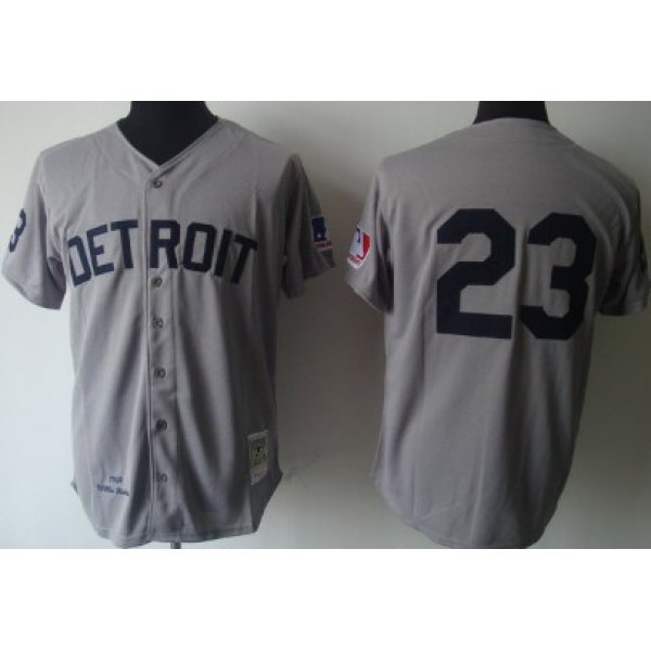 Detroit Tigers #23 Willie Horton 1969 Gray Wool Throwback Jersey