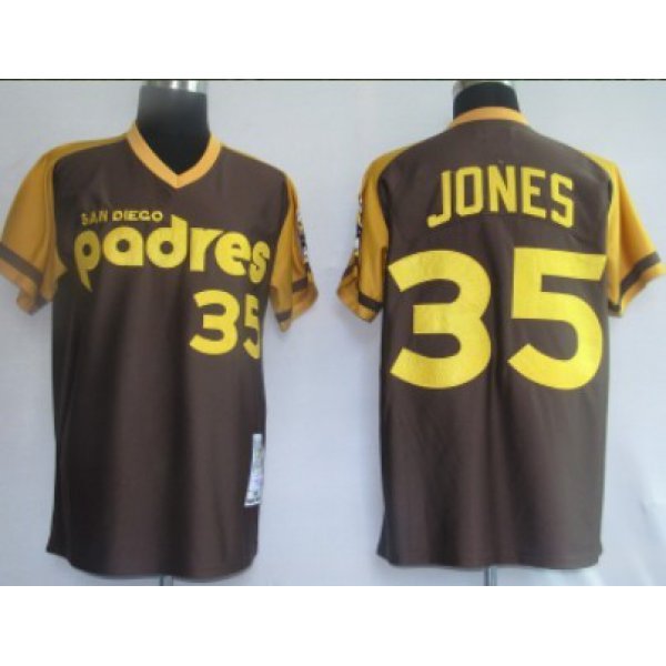San Diego Padres #35 Randy Jones 1978 Brown Throwback Jersey