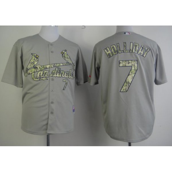 St. Louis Cardinals #7 Matt Holliday Gray With Camo Jersey