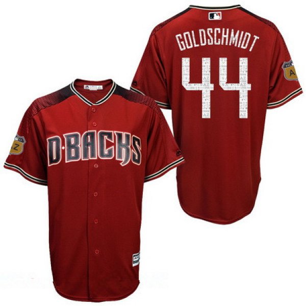 Men's Arizona Diamondbacks #44 Paul Goldschmidt Red 2017 Spring Training Stitched MLB Majestic Cool Base Jersey