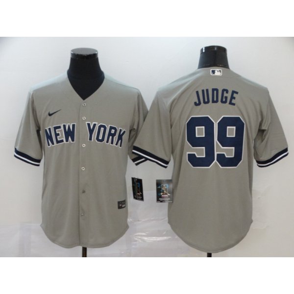 Men's New York Yankees #99 Aaron Judge Gray Stitched MLB Cool Base Nike Jersey