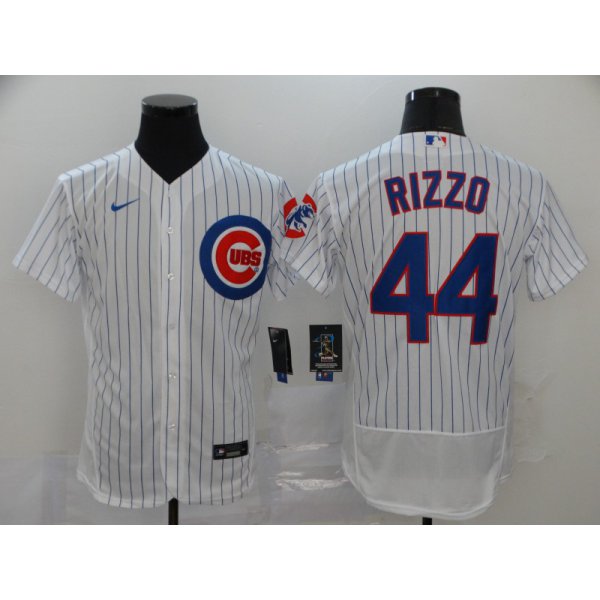 Men's Chicago Cubs #44 Anthony Rizzo White Home Stitched MLB Flex Base Nike Jersey