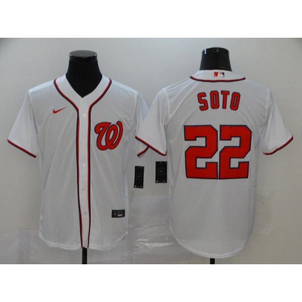 Men's Washington Nationals #22 Juan Soto White Stitched MLB Cool Base Nike Jersey