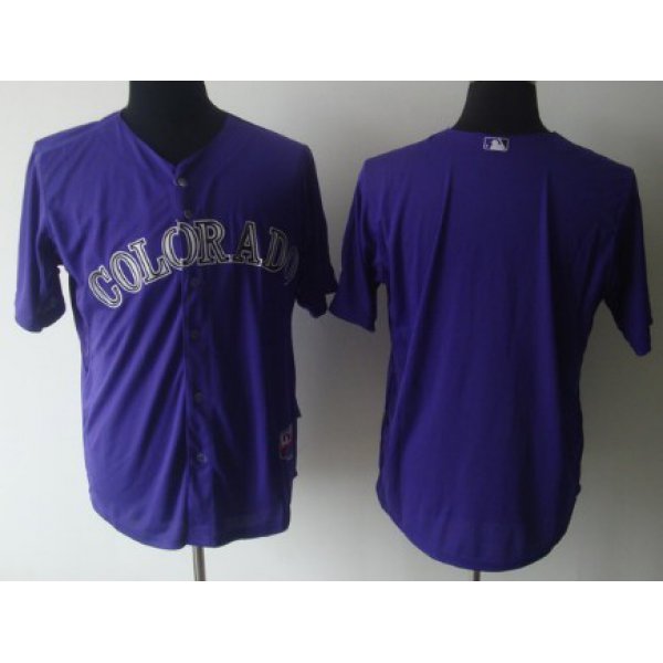 Colorado Rockies Blank Purple Jersey