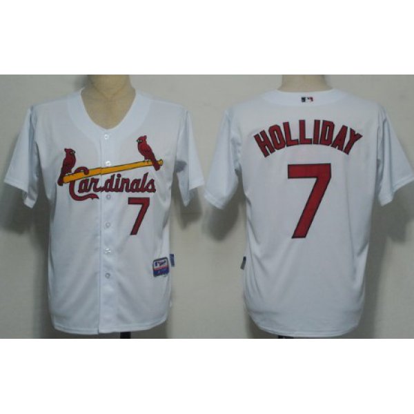 St. Louis Cardinals #7 Matt Holliday White Jersey