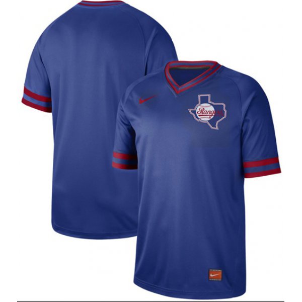 Rangers Blank Royal Authentic Cooperstown Collection Stitched Baseball Jersey