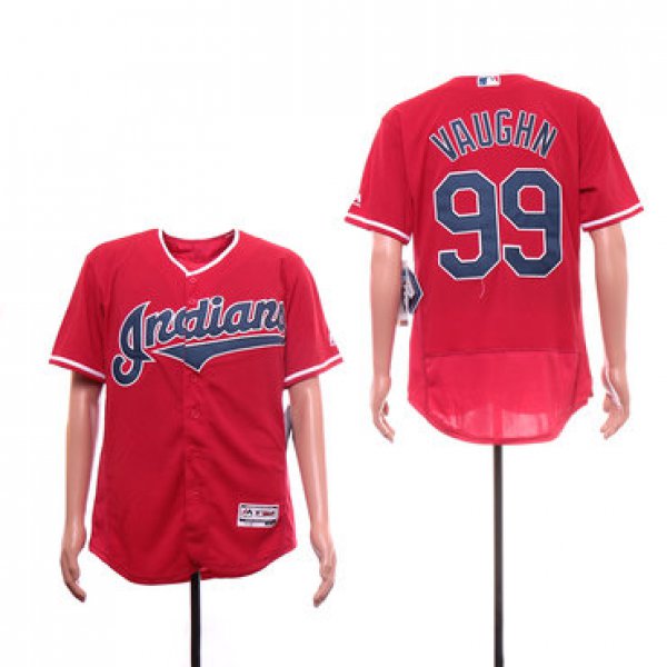 Men's Cleveland Indians 99 Ricky Vaughn Navy Red Jersey