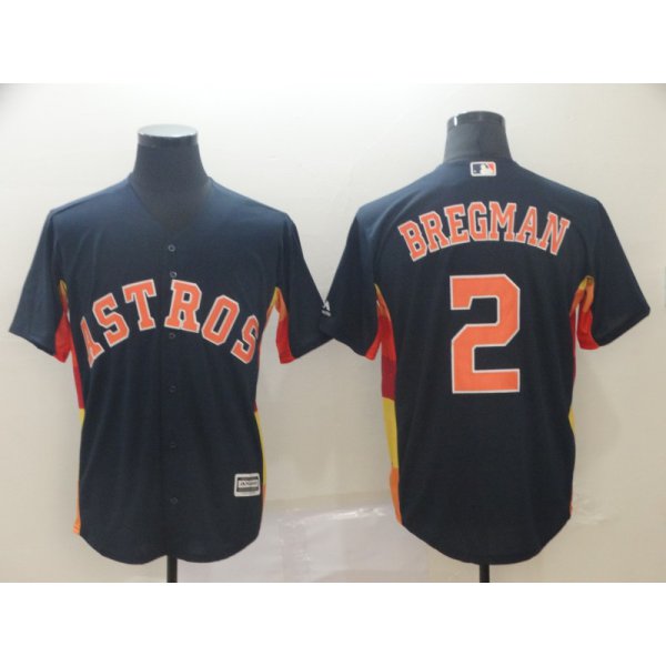 Men's Houston Astros 2 Alex Bregman Navy Cool Base Jersey