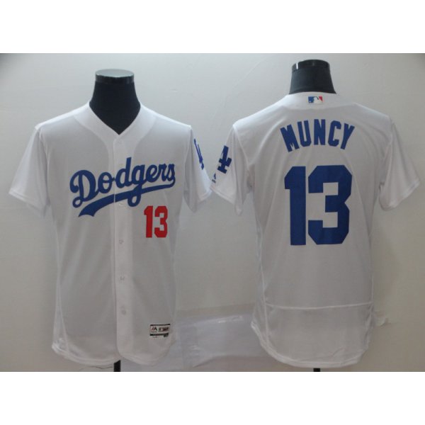 Men's Los Angeles Dodgers 13 Max Muncy White Flexbase Jersey