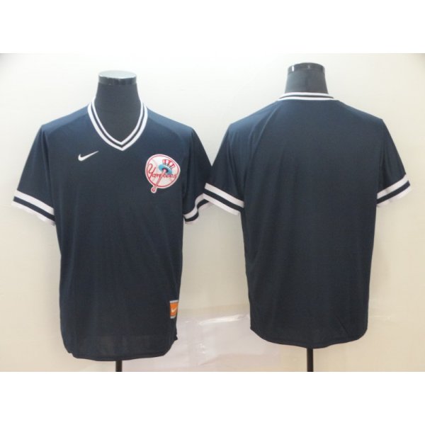 Men's New York Yankees Blank Black Throwback Jersey