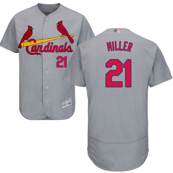 Men's St. Louis Cardinals #21 Andrew Miller Grey Flexbase Authentic Collection Stitched Baseball Jersey