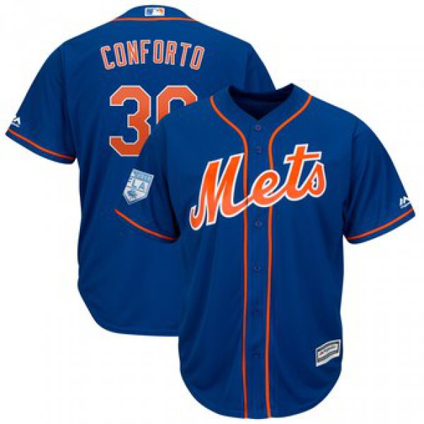 Men's New York Mets 30 Michael Conforto Majestic Royal 2019 Spring Training Cool Base Player Jersey