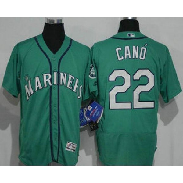 Men's Seattle Mariners #22 Robinson Cano Stitched MLB 2016 Majestic Flex Base Jersey