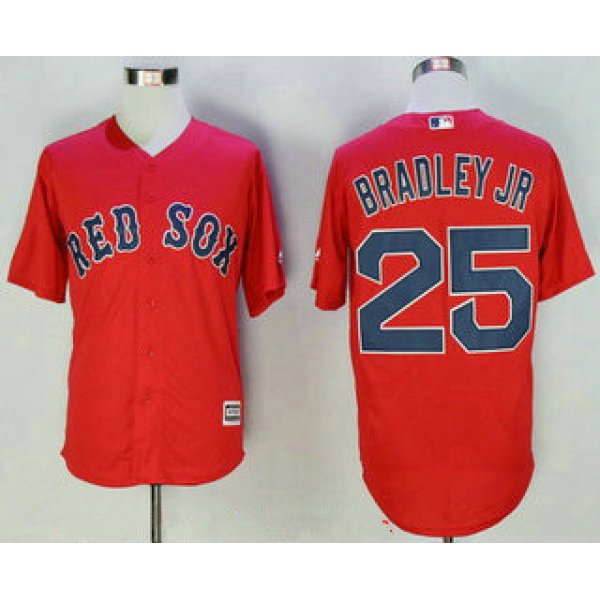 Men's Boston Red Sox #25 Jackie Bradley Jr. Red Stitched 2015 MLB Cool Base Jersey