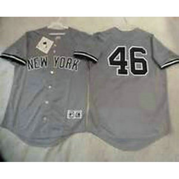 Men's New York Yankees #46 Andy Pettitte Majestic Away Gay Cool Base Player Jersey