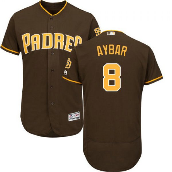 San Diego Padres 8 Erick Aybar Brown Flexbase Authentic Collection Stitched Baseball Jersey